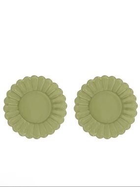 New! Target Bullseye Playground Set of Two Green Glass Plates, Spring 2026